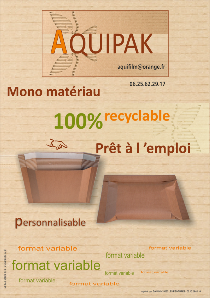 Flyer Aquipak - Emballage cartonné